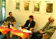 Podiumsgespräch mit Pfarrer Hartwig Neigenfind, Kirchenrat von Hering und Petra Pau; Foto: privat