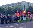 Protest gegen NPD-Kundgebung; Foto: Axel Hildebrandt