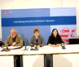 Pressekonferenz der LINKEN in Hessen; Foto: Helmuth Schröder