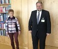 Petra Pau empfing  Herrn Bauer vom Humanistischen Verband Deutschlands; Foto: Monika von der Lippe