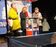 Linke Friedenskundgebung zum Wahlkampfauftakt in Marzahn-Hellersdorf; Foto: Heidi Wagner